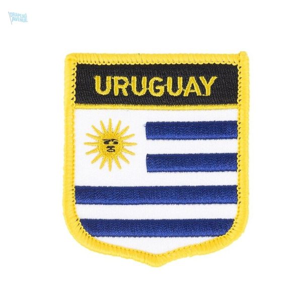 Badge drapeau Uruguay en tissu, symbole national distinctif