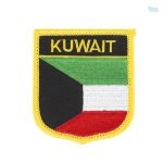 Badge drapeau Koweït en tissu, symbole national