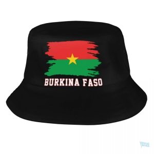Bob avec drapeau du Burkina Faso, accessoire coloré et symbolique