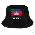 Bob avec le drapeau du Cambodge, accessoire coloré et original