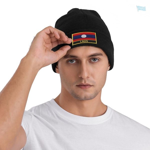 Accessoire en laine avec drapeau du Laos, confort et fierté