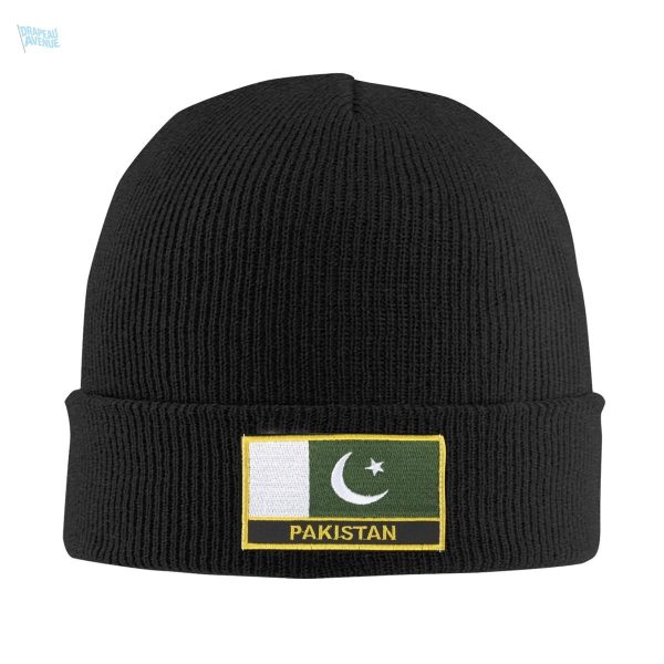 Bonnet vert et blanc représentant le drapeau pakistanais
