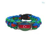 Bracelet drapeau Azerbaïdjan en tissu coloré