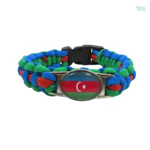 Bracelet drapeau Azerbaïdjan en tissu coloré
