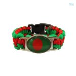 Bracelet drapeau Bangladesh en tissu coloré
