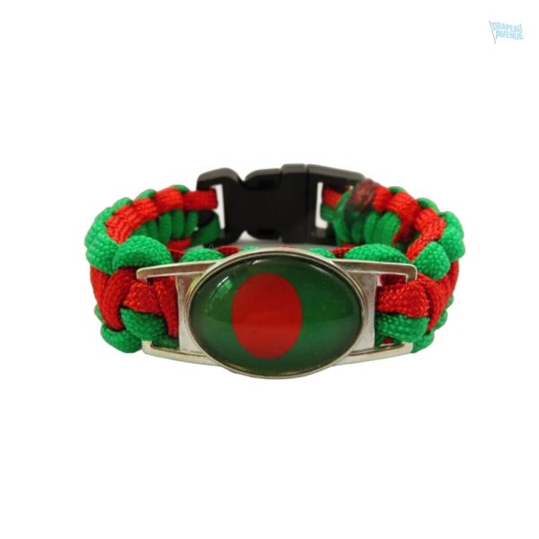 Bracelet drapeau Bangladesh en tissu coloré