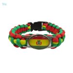 Bracelet drapeau Bolivie en tissu coloré et stylé