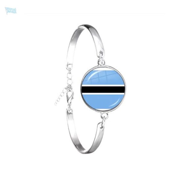 Bracelet drapeau Botswana, accessoire coloré et symbolique