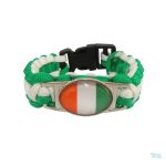 Bracelet drapeau Côte d'Ivoire en tissu coloré