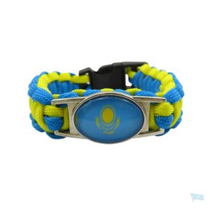 Bracelet drapeau Kazakhstan en tissu coloré