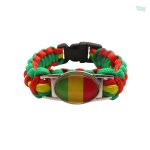 Bracelet drapeau Mali en tissu aux couleurs nationales