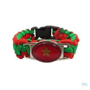 Bracelet aux couleurs du drapeau marocain