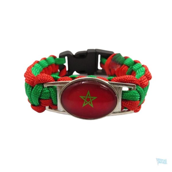 Bracelet aux couleurs du drapeau marocain