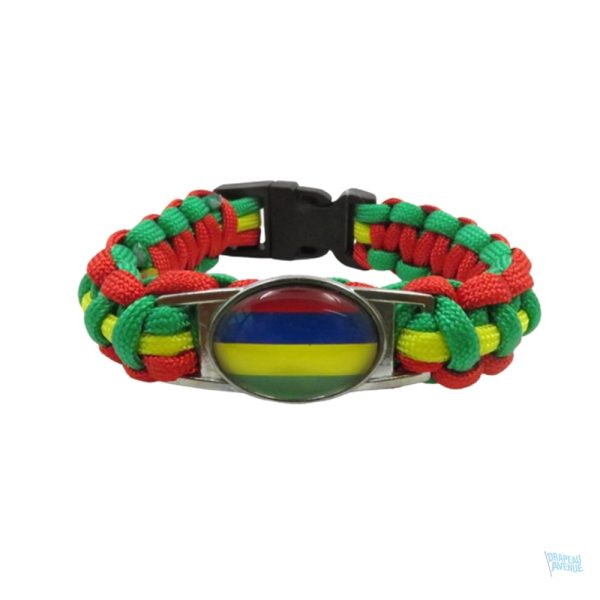 Bracelet aux couleurs du drapeau de Maurice