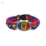 Bracelet drapeau Moldavie en tissu tricolore