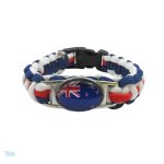 Bracelet drapeau Nouvelle-Zélande élégant et coloré