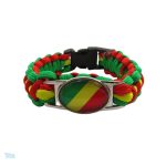 Bracelet drapeau République du Congo en tissu coloré