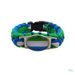 Bracelet drapeau Sierra Leone en tissu coloré