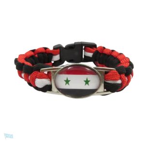 Bracelet drapeau Syrie en tissu coloré