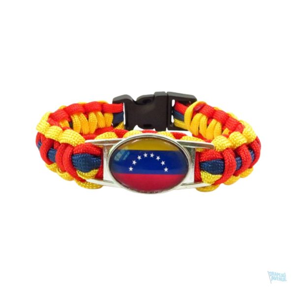 Bracelet drapeau Venezuela en tissu coloré