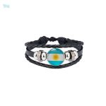 Bracelet cuir drapeau Argentine