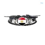 Bracelet cuir drapeau Egypte