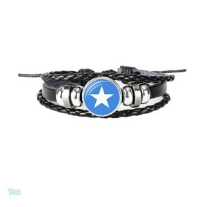 Bracelet cuir drapeau Somalie