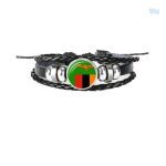 Bracelet cuir drapeau Zambie
