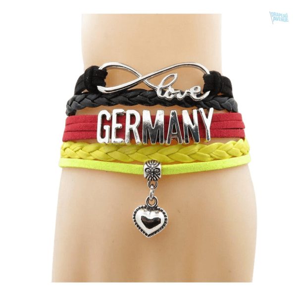 Bracelet love avec drapeau de l'Allemagne