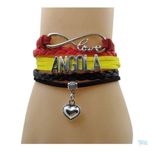 Bracelet Angola avec le drapeau national