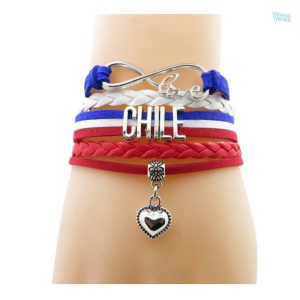 Bracelet Chili Love en hommage au drapeau chilien