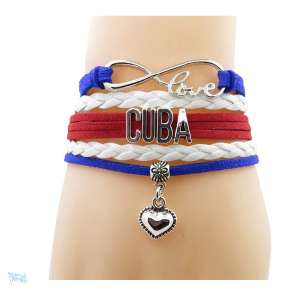Bracelet Cuba avec motif drapeau national