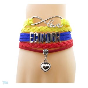 Bracelet love aux couleurs du drapeau Équateur