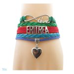 Bracelet love Érythrée aux couleurs du drapeau érythréen