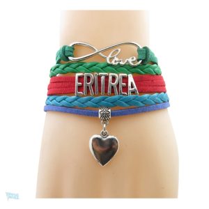 Bracelet love Érythrée aux couleurs du drapeau érythréen