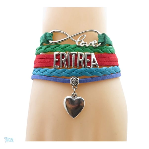 Bracelet love Érythrée aux couleurs du drapeau érythréen