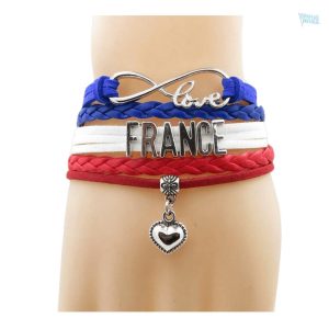 Bracelet France en hommage au drapeau national