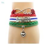 Bracelet love Gambie avec les couleurs du drapeau gambien