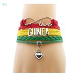 Bracelet love inspiré par le drapeau de la Guinée