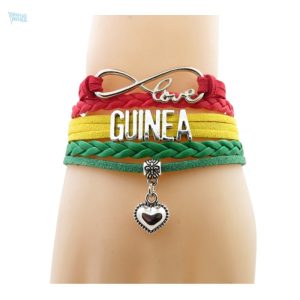 Bracelet love inspiré par le drapeau de la Guinée