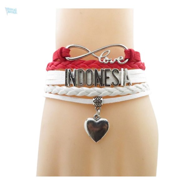 Bracelet love inspiré du drapeau Indonésie