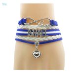 Bracelet Love avec drapeau d'Israël en design élégant