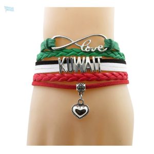 Bracelet Koweït avec motif drapeau national