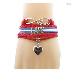 Bracelet Laos avec motif du drapeau national