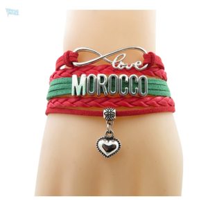 Bracelet Love Maroc en hommage au drapeau marocain