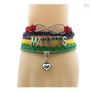 Bracelet love inspiré par le drapeau de Maurice