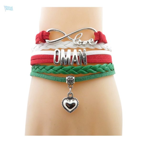 Bracelet Oman avec motif drapeau national