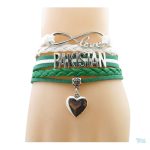 Bracelet love Pakistan avec motif drapeau du Pakistan