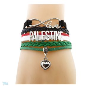 Bracelet Love Palestine avec drapeau palestinien