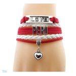 Bracelet love Pérou en tissu aux couleurs du drapeau péruvien